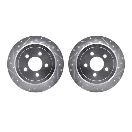 Rotors-Drilled And Slotted-SilverZinc Coated, 7002-42028